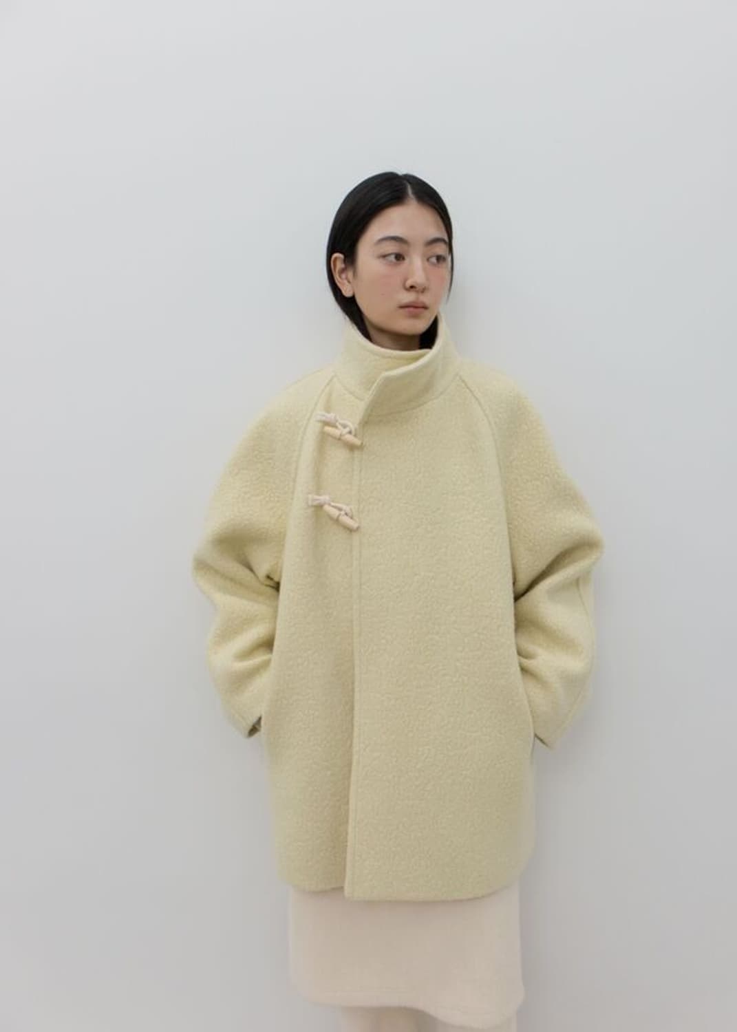GBH 25FW HIGH-NECK TOGGLE COAT BUTTER 상품이미지2