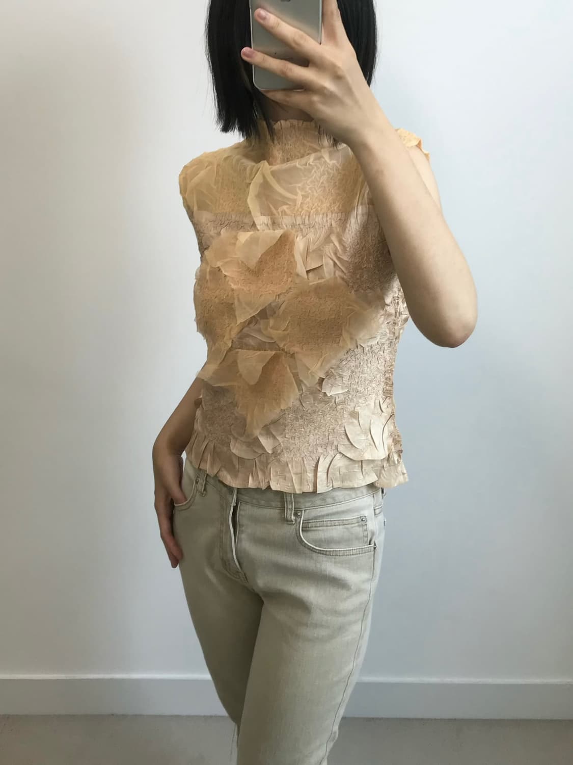 빈티지 플리츠 탑 상품이미지1