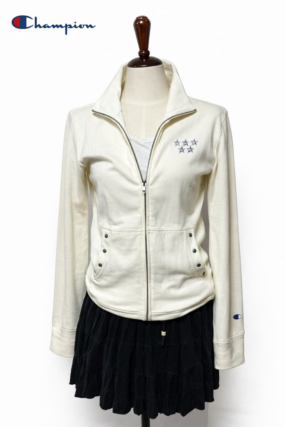 챔피온 y2k 아이보리 스타 집업 L 상품이미지2