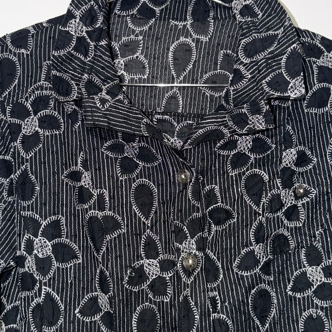 Flower geek black blouse 상품이미지2