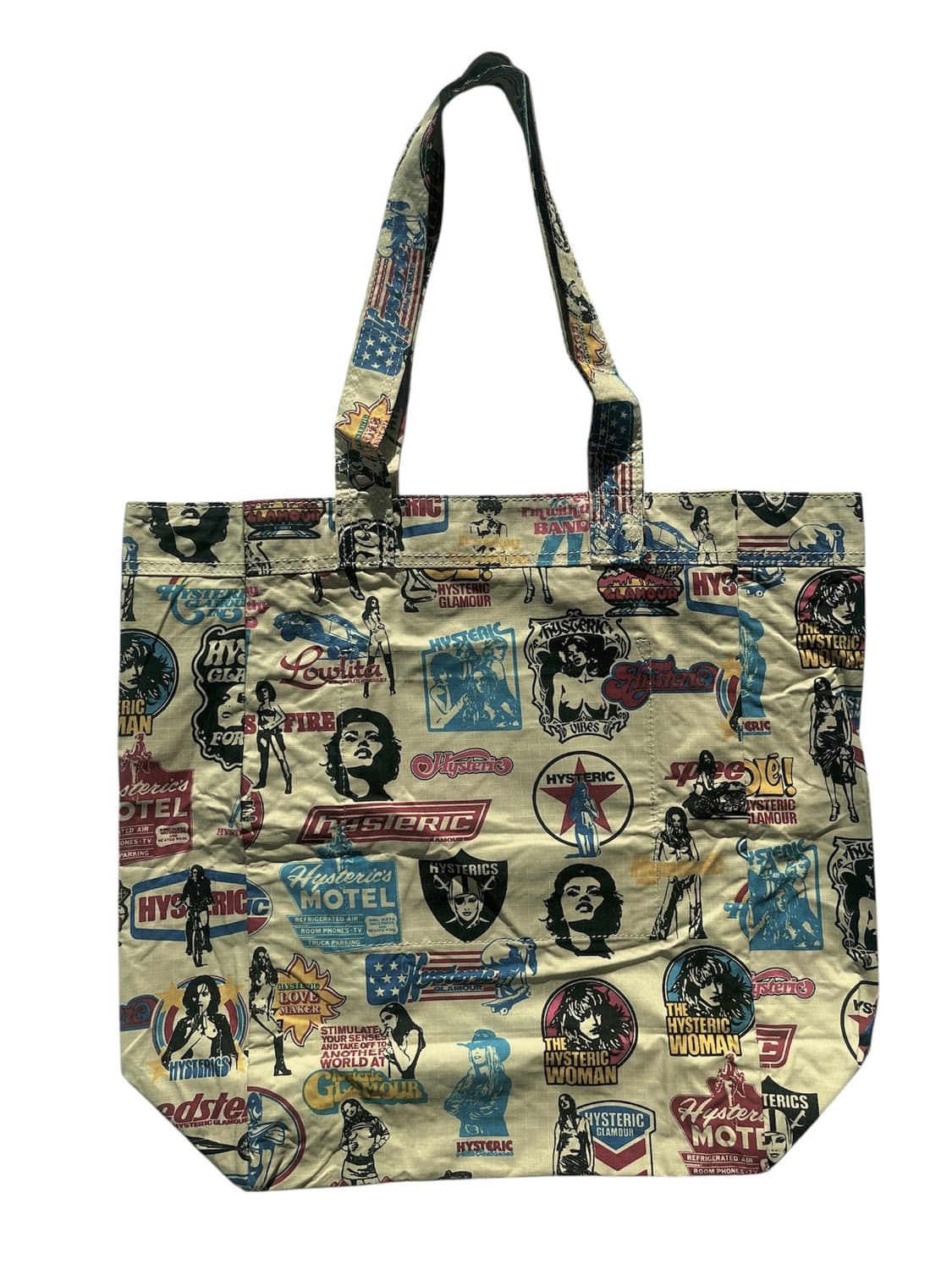 (초레어)히스테릭 글래머 아카이브 히스걸 로고 프린팅 토트백 가방 상품이미지2