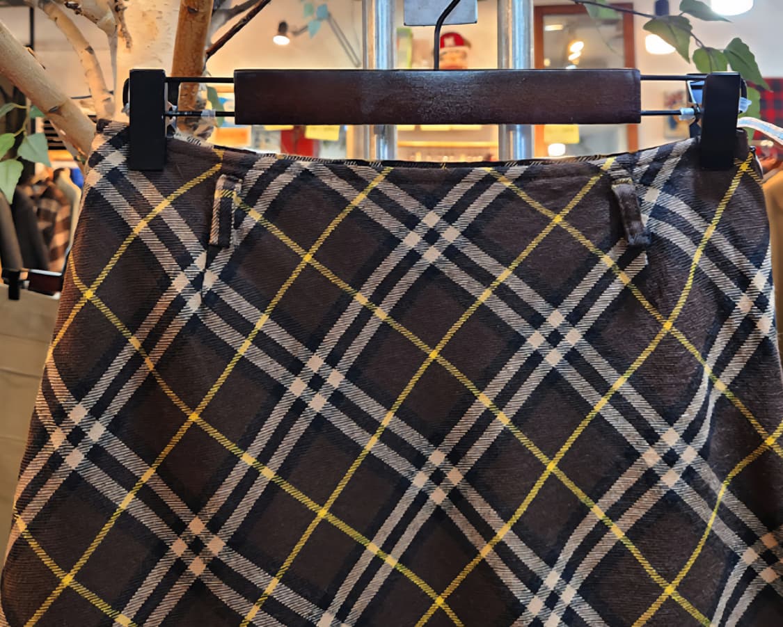 24-25) BURBERRYS 버버리 브라운 체크 빈티지 스커트 상품이미지2