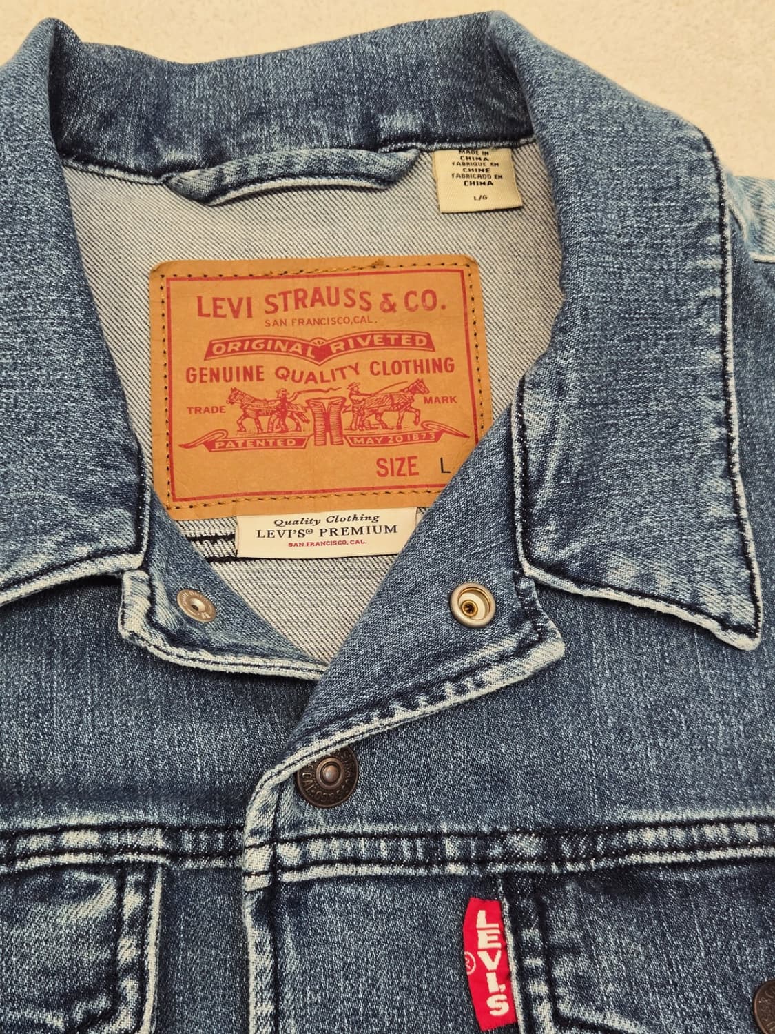 리바이스 로고 청자켓 L 상품이미지5