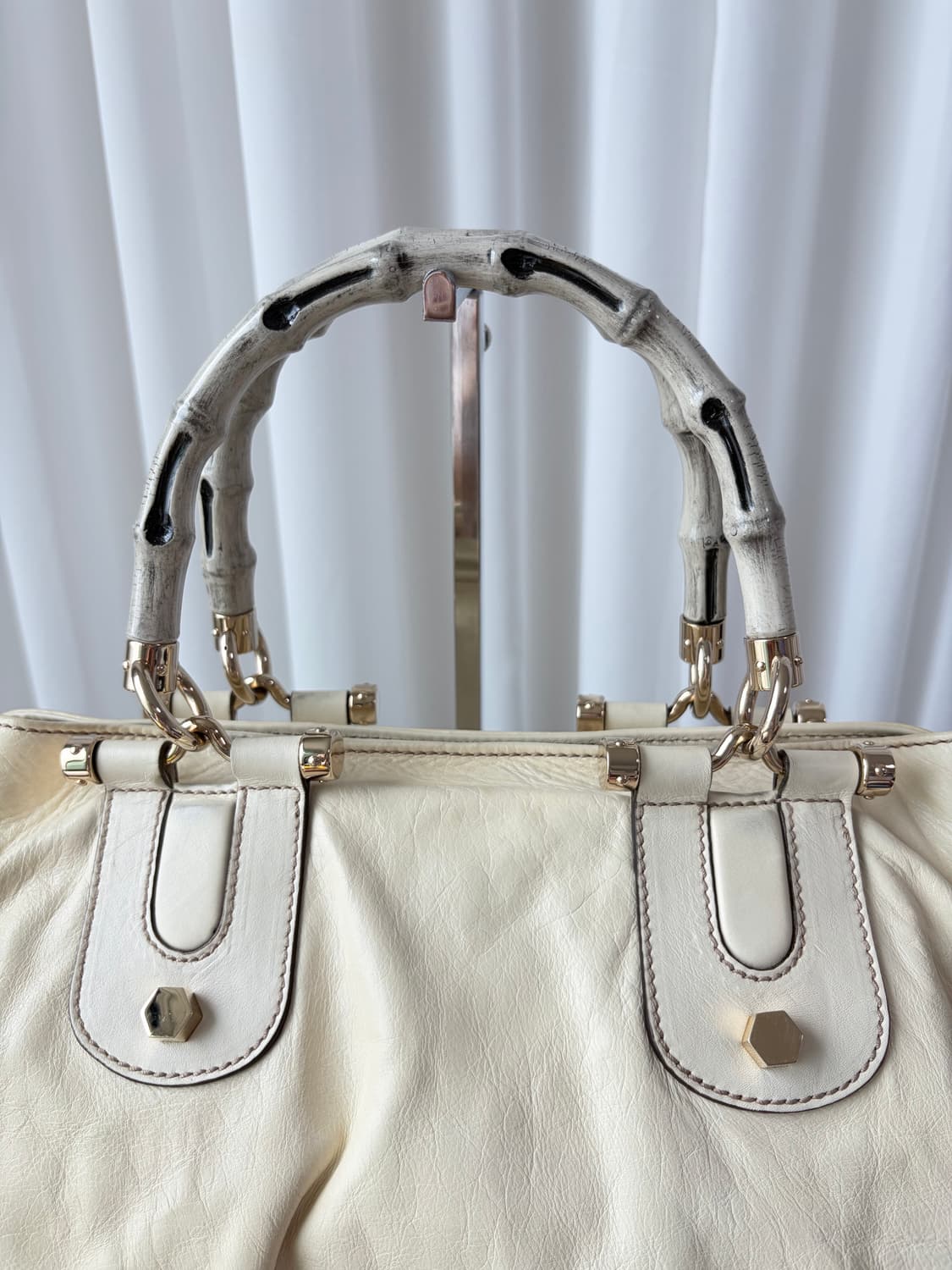 구찌 뱀부 핸들 아이보리 토트백 상품이미지8