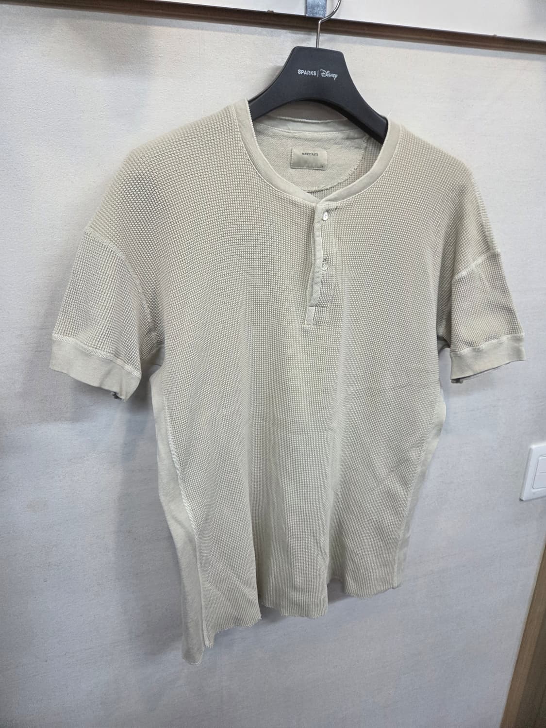 헤비테이스트 빈티지 와플 피그먼트 헨리넥 반팔 대략 xl 상품이미지7