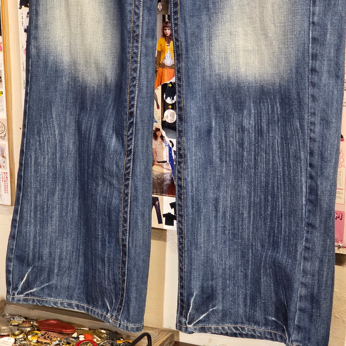 에버라스트 빈티지 워싱 와이드 데님 팬츠 상품이미지8