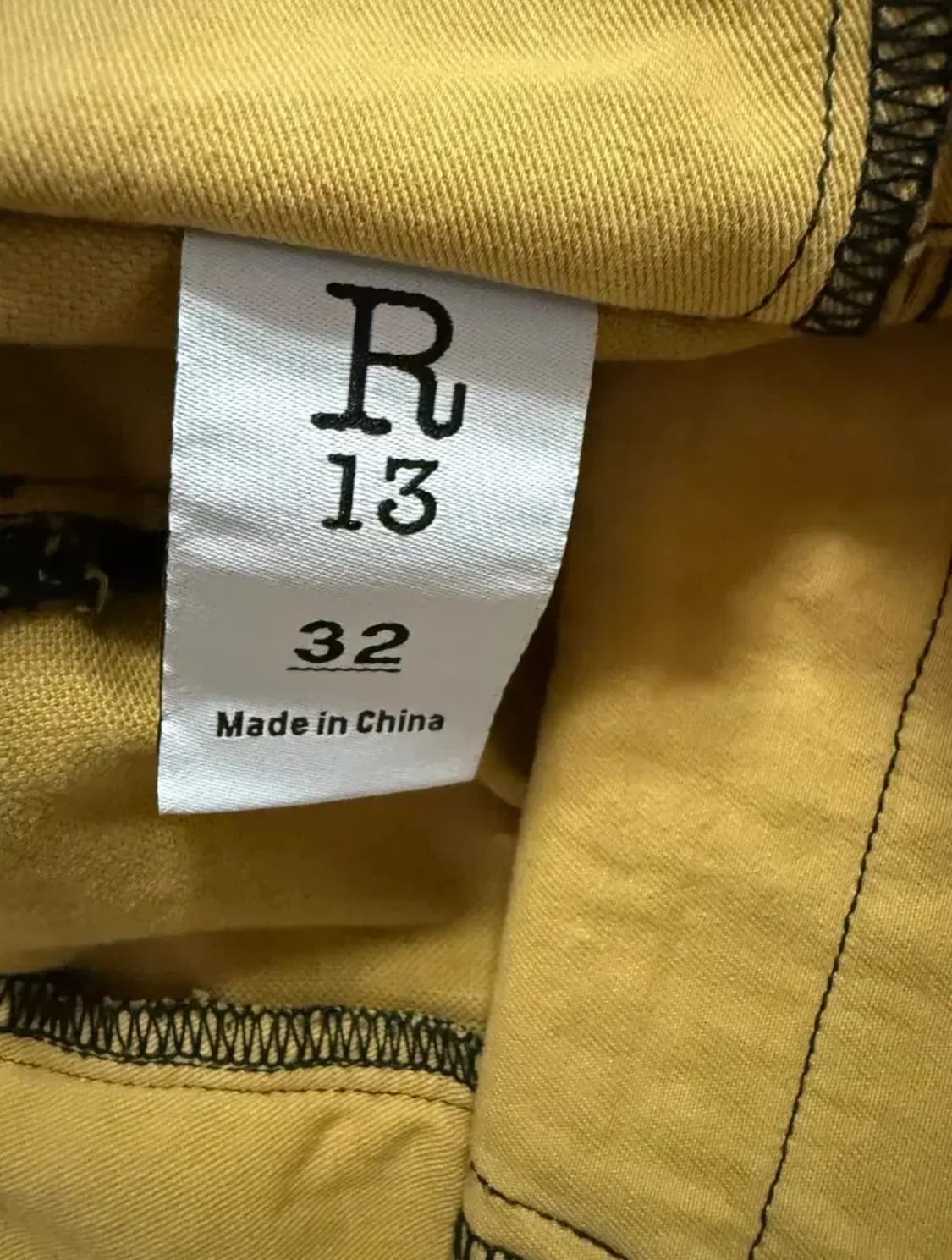 32) R13 마크 밀리터리 카고 팬츠 코티드블랙 상품이미지4