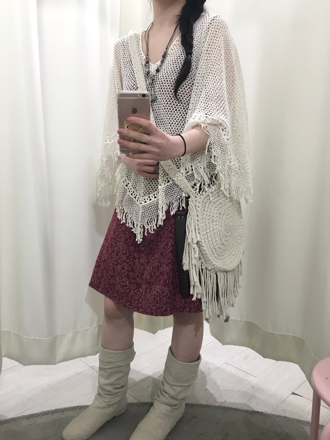 Bohemian crochet cape 상품이미지3