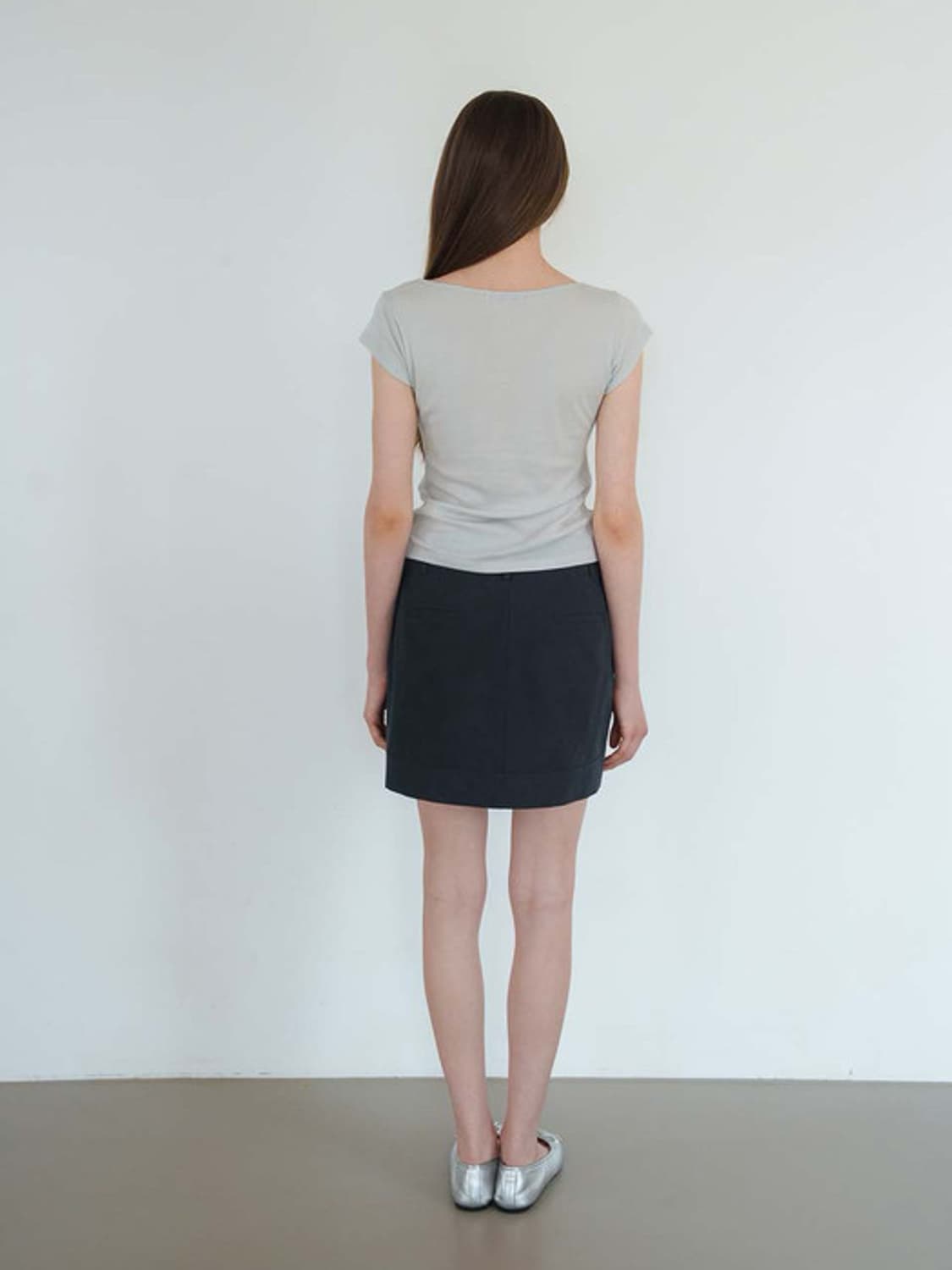 스러움 Amber Low Skirt_Navy 새상품 상품이미지5