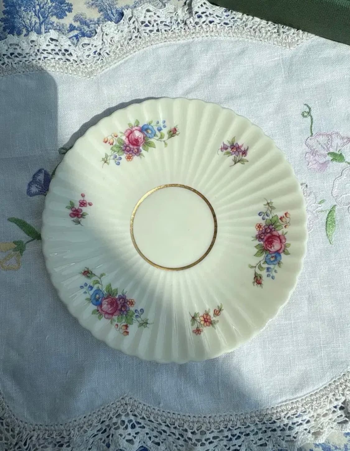 [리페어]빈티지 레녹스 파블로바 찻잔 듀오 1930s 귀한 그린백마크 상품이미지3