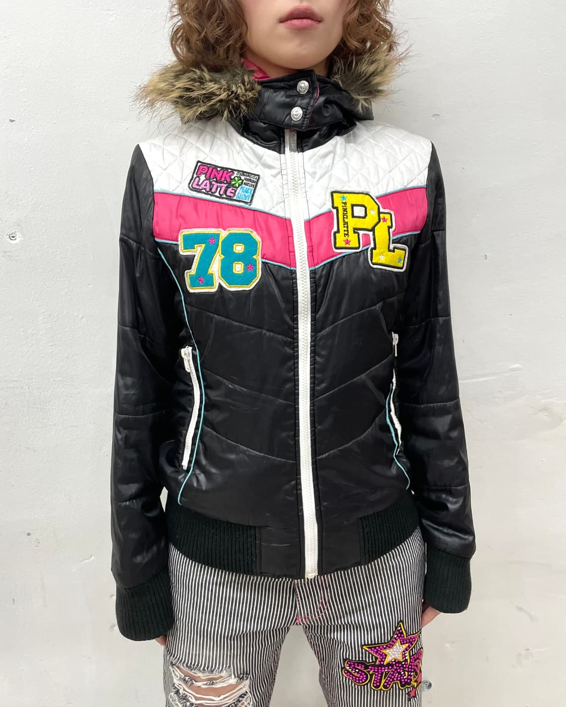 Retro Pink Letter 78 Padded 상품이미지4