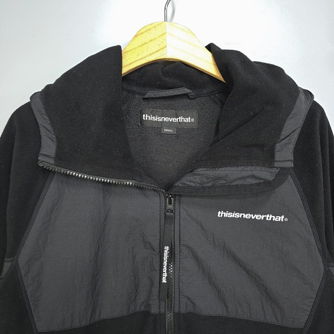 디스이즈네버댓(thisisneverthat) 플리스 믹스 후드집업 S 상품이미지2