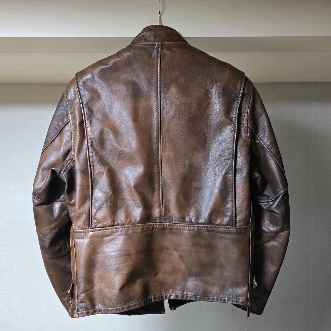 Lesco leather 빈티지 카페레이서 가죽자켓 상품이미지2