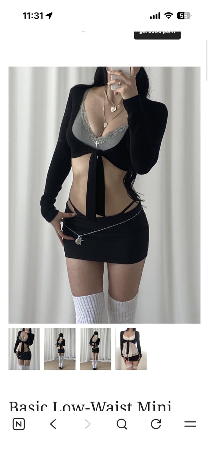 엔젤넘버555 Basic Low-Waist Mini Skirt  상품이미지1