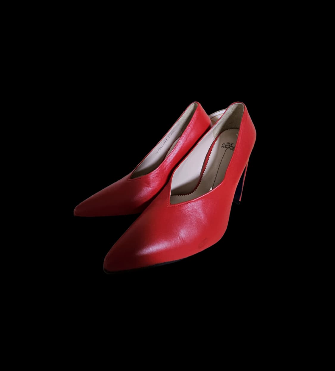 [미사용] 슈콤마보니 V컷 와이드 레드 펌프스 힐 👠 225 상품이미지7
