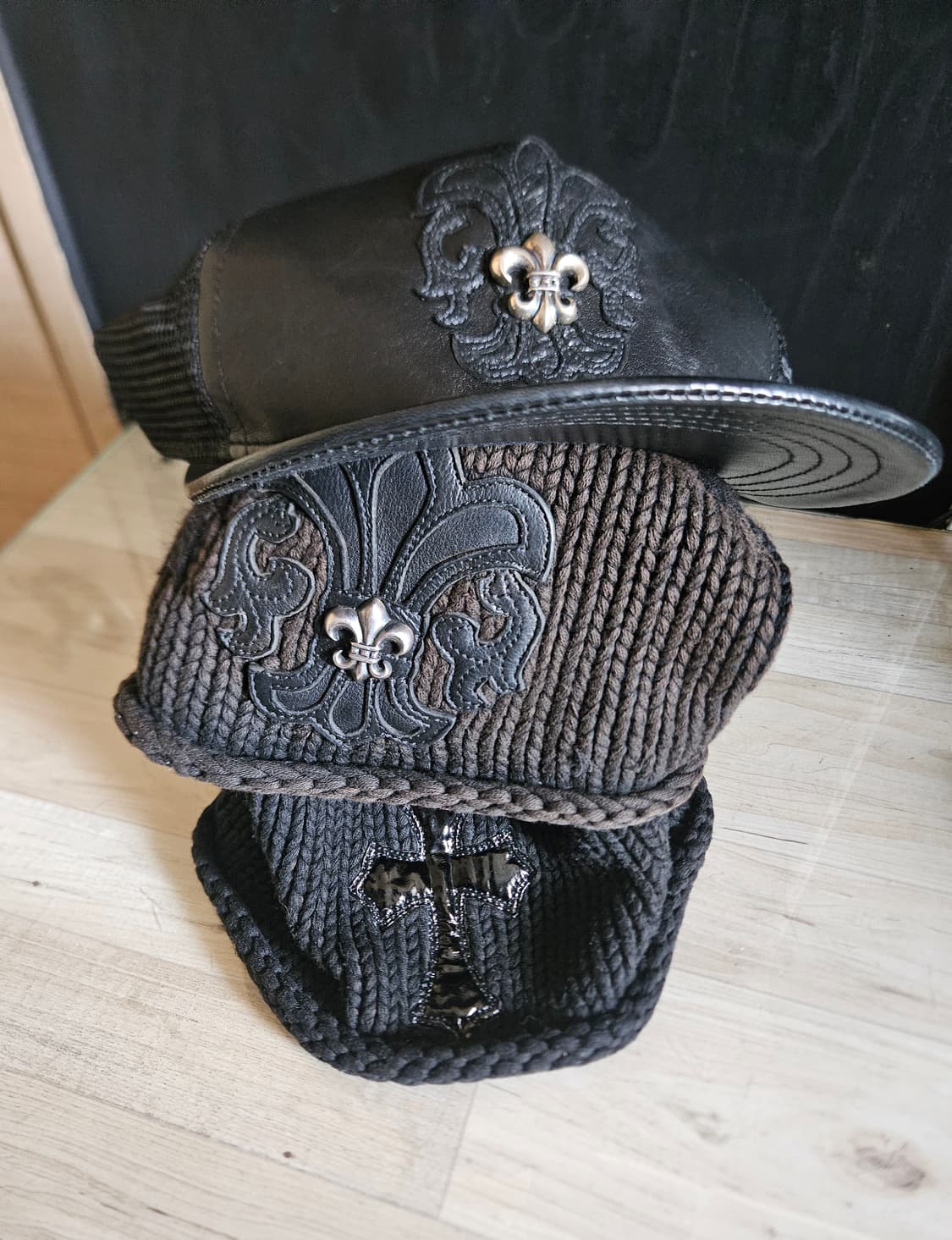 크롬하츠  Fleur de Lis Leather 캡 상품이미지7