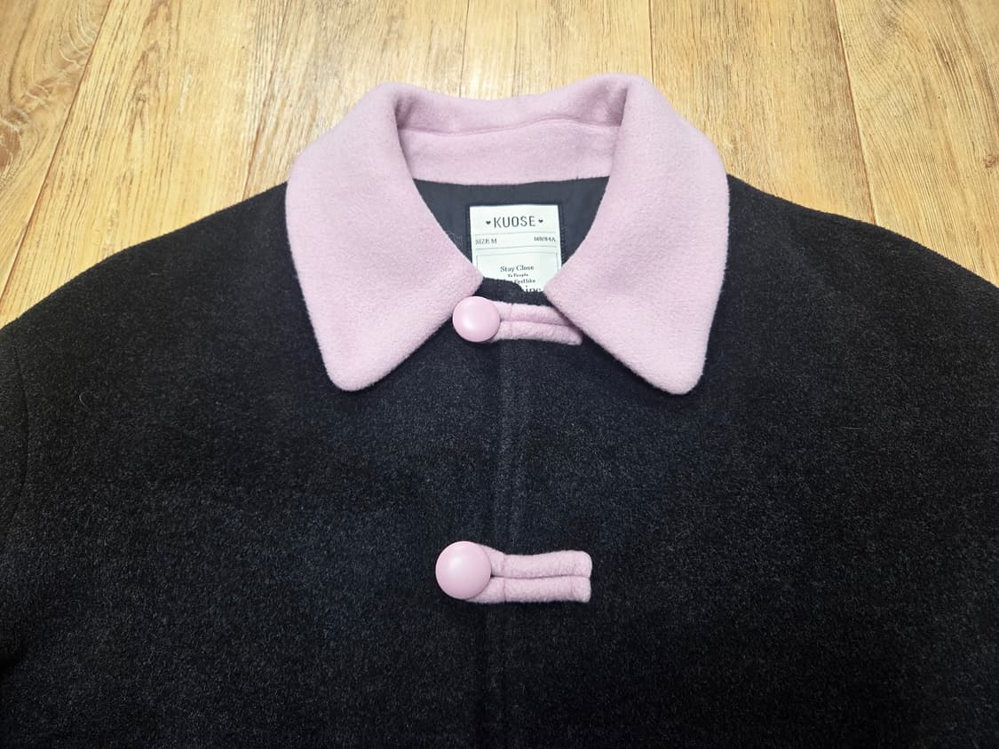 쿠오세(KUOSE) 핑크카라 코트 프리사이즈 상품이미지6