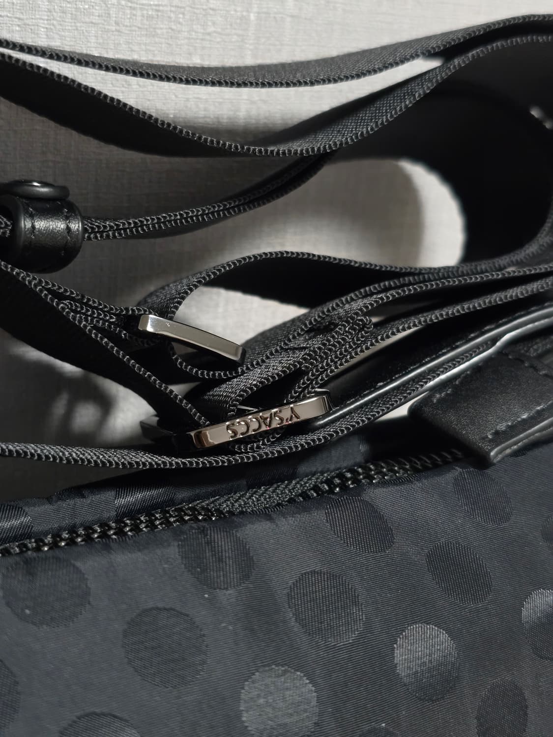 Y'saccs by Yohji Yamamoto 도트 블랙 레더 콤비 상품이미지4