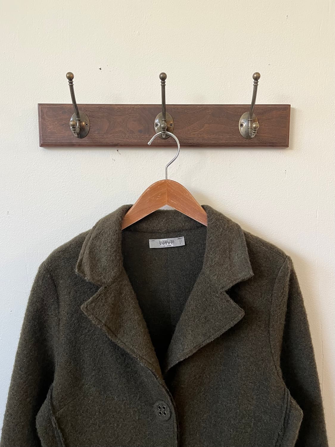 ELEONORA 올리브 카키 울 코트 상품이미지3