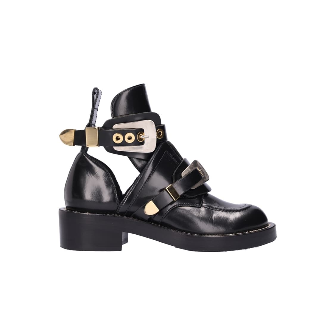 발렌시아가 477195 생튀르 벨트 버클 부츠 블랙 38 상품이미지7