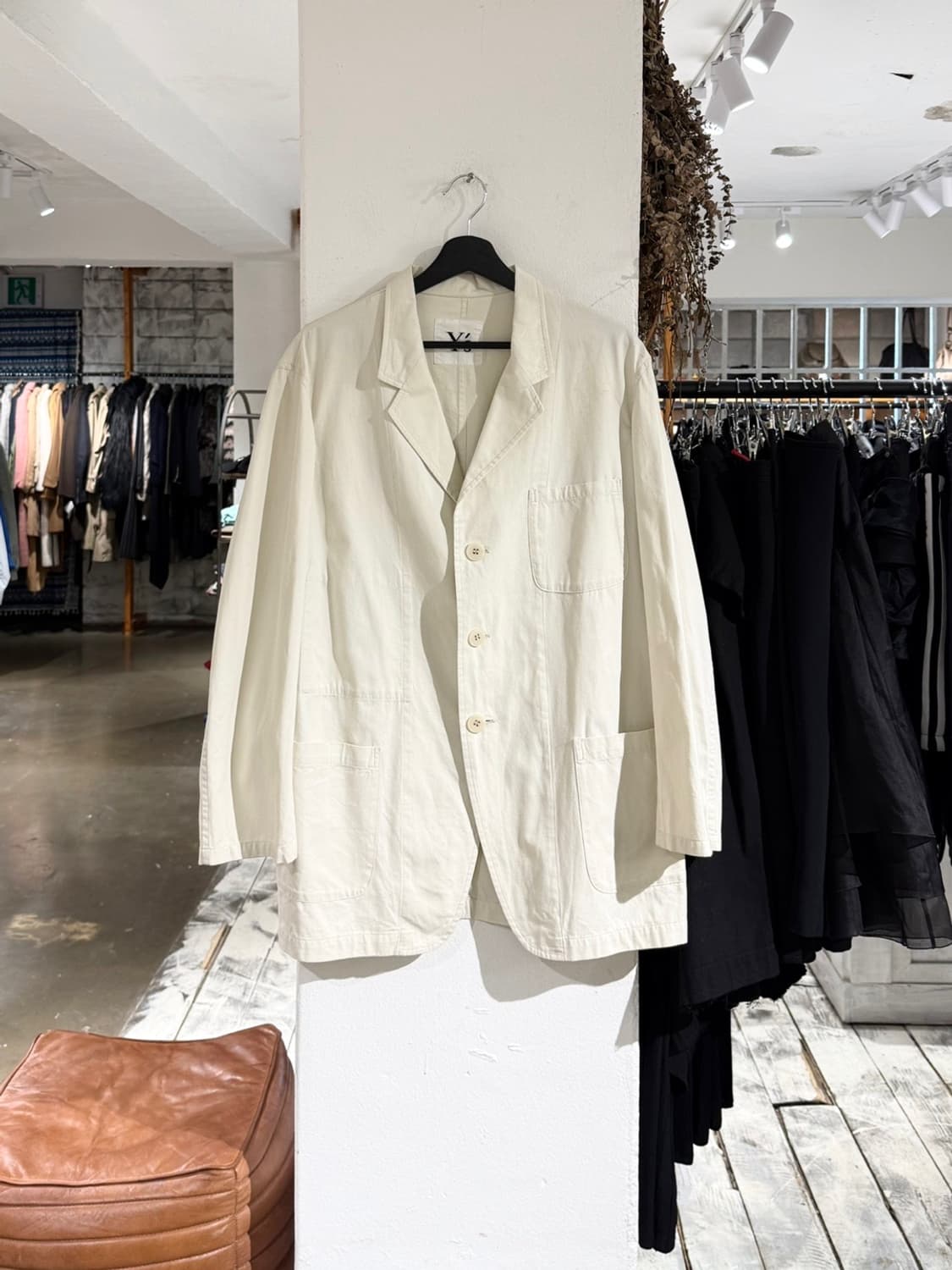 y's 아이보리 코튼 멀티 포켓 3b 블레이저 자켓 상품이미지1