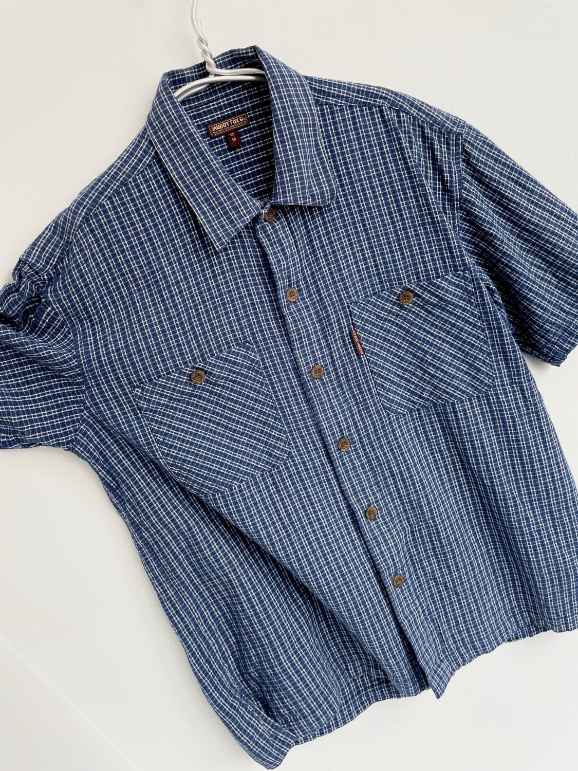 Patterned front pocket H/S shi 상품이미지2