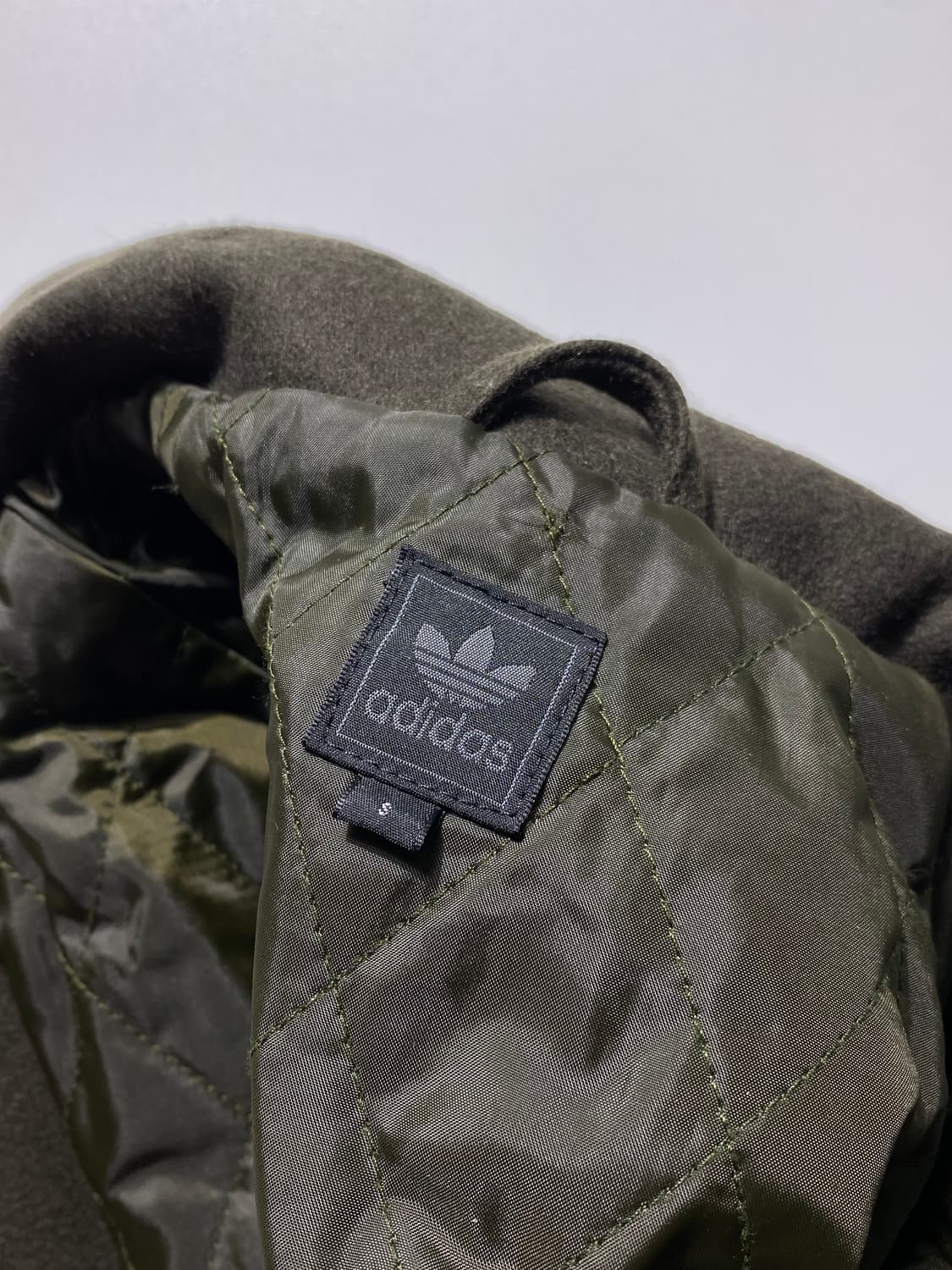 [S] 00s Adidas 아디다스 오리지널 카키 울 블루종 자켓 상품이미지8