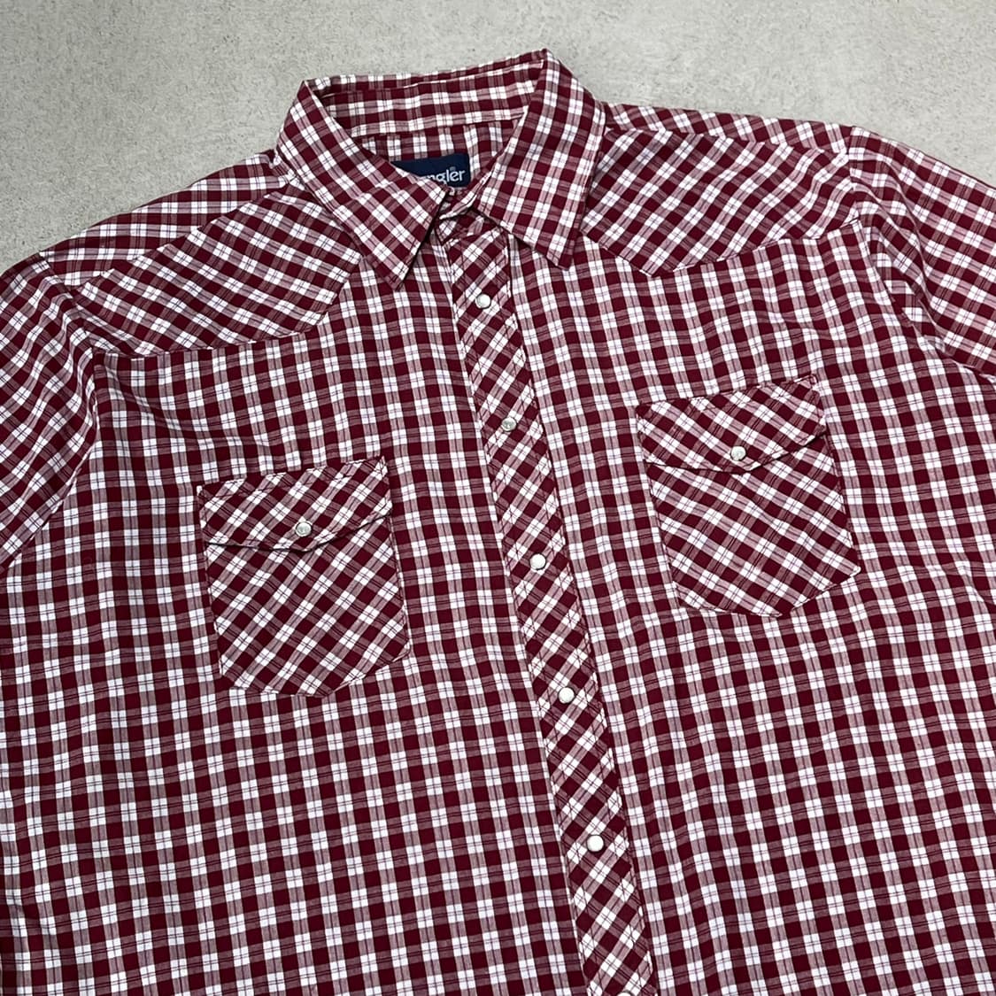 랭글러 웨스턴 체크하프셔츠 s10596 상품이미지3