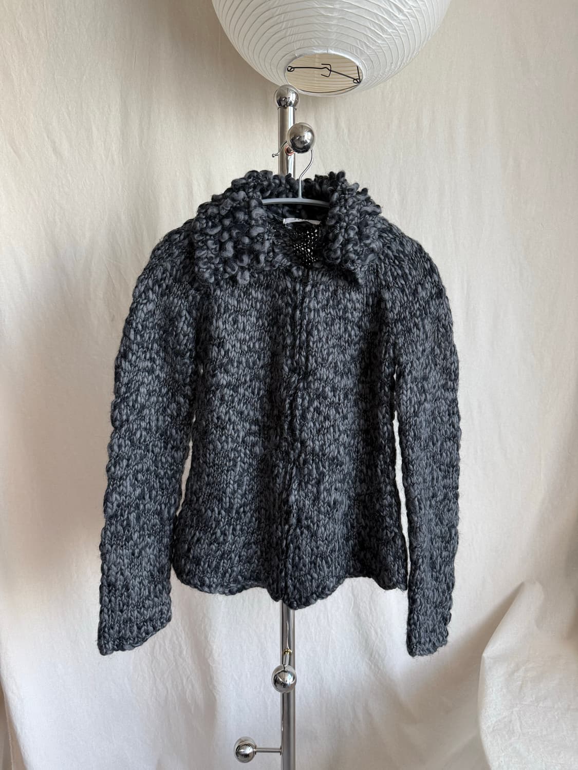 Sette 카라 니트 집업 상품이미지1