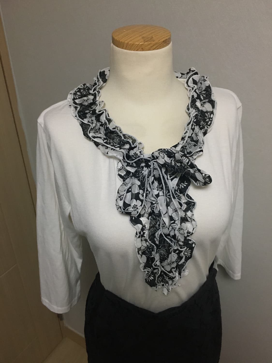 일본빈티지 레이스 프릴 티셔츠 상품이미지2