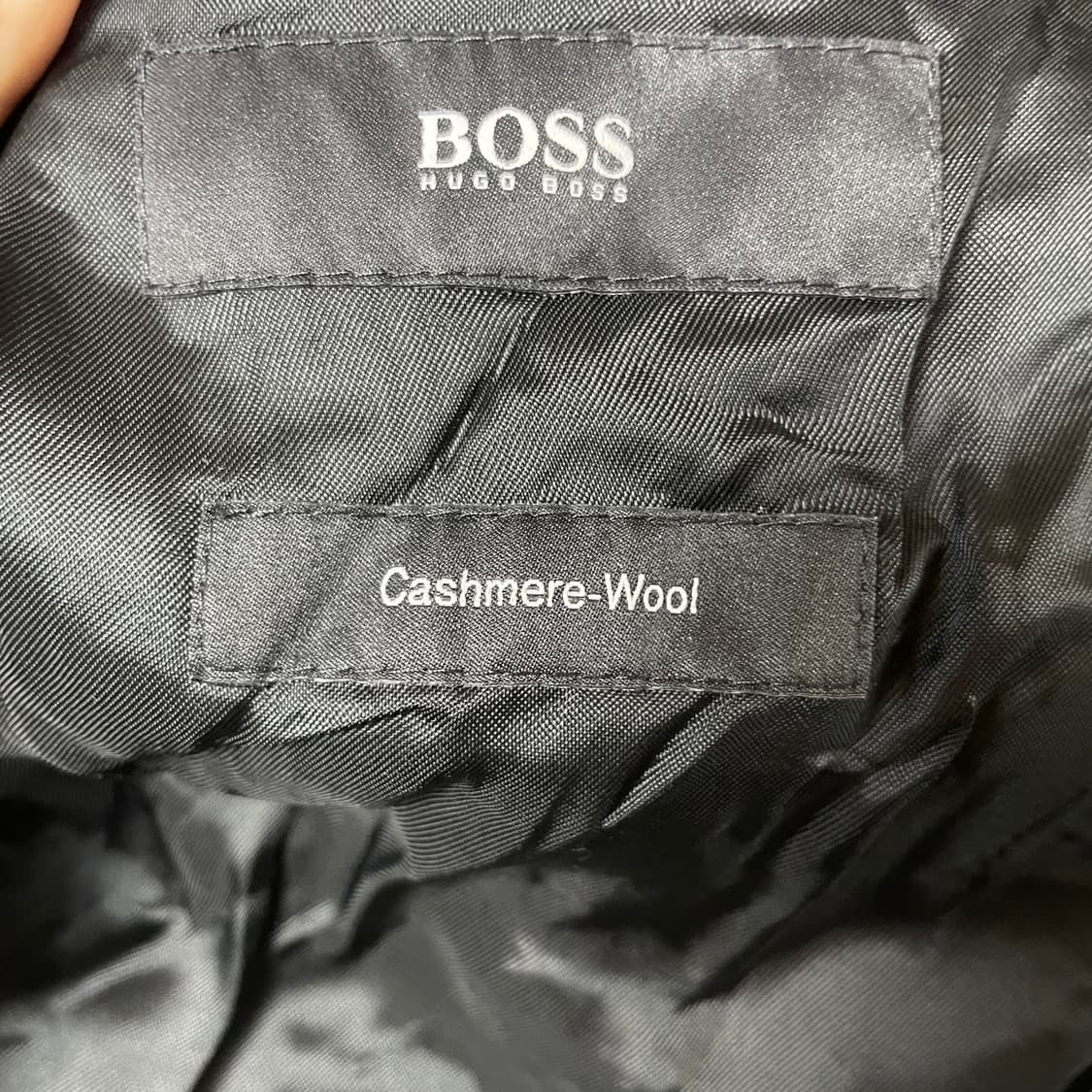 HUGO BOSS 캐시미어 울 혼방 블랙 코트 상품이미지4