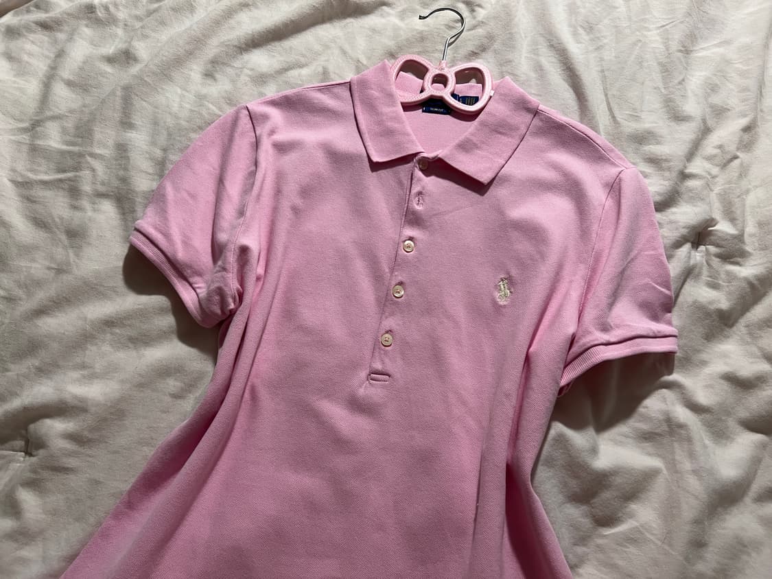 폴로 연핑크 피케이 반팔 상품이미지2