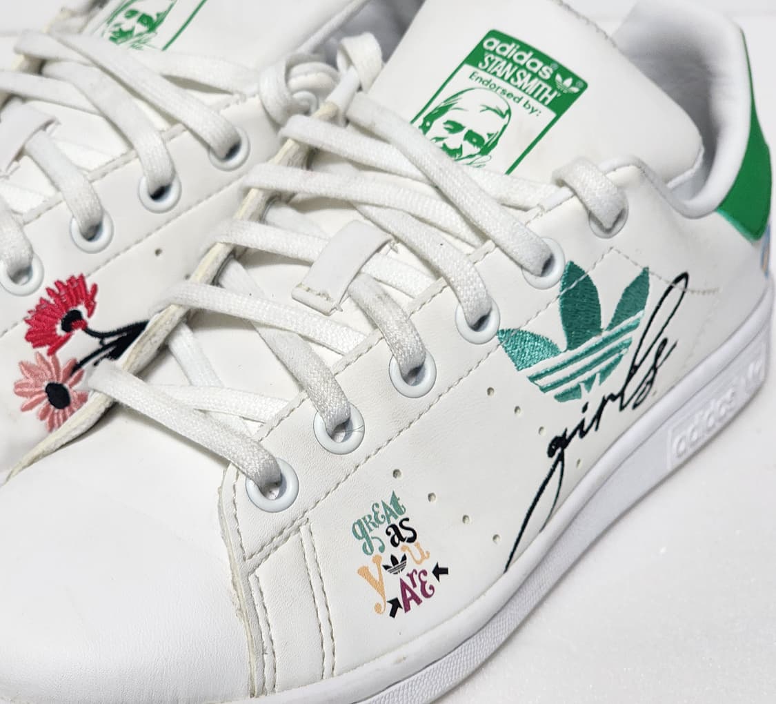 아디다스 스탠 스미스 커스텀 화이트/그린 235 사이즈 상품이미지4