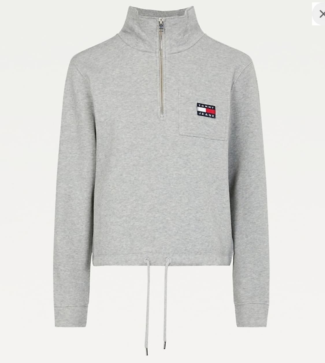 타미힐피거 타미진스 배지쿼터집 맨투맨 반집 양도 그레이 상품이미지1