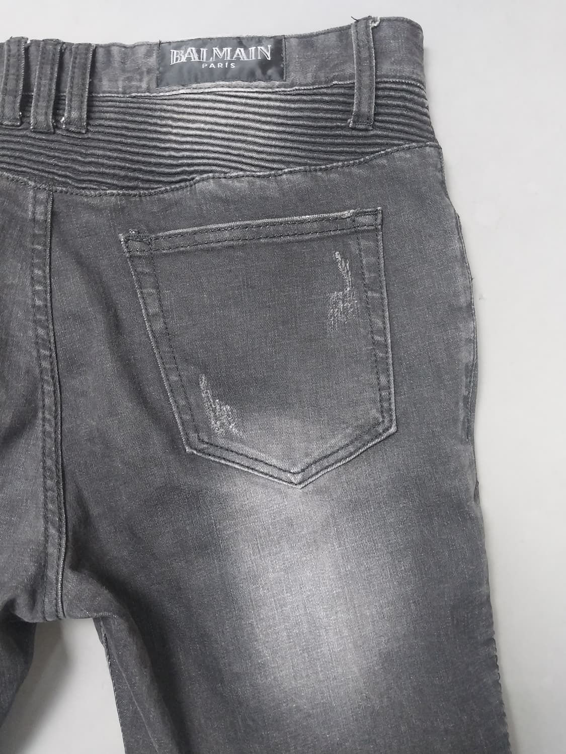 [34] 발망 블랙 워싱 디스덧댐 바이커진 청바지 상품이미지9