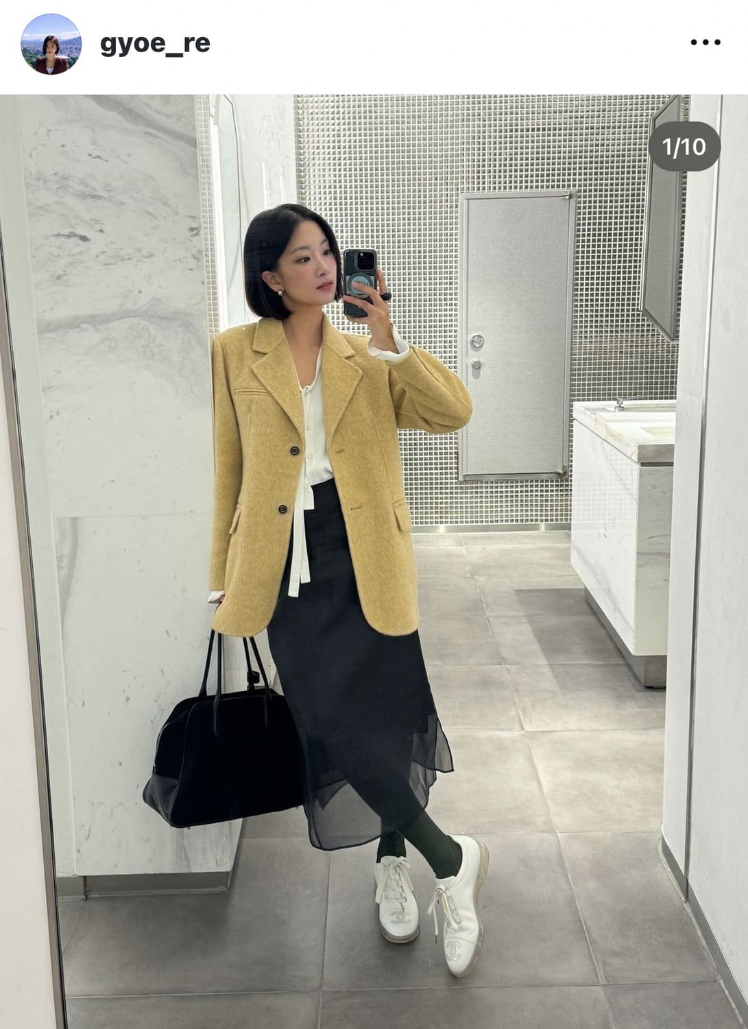 에이치모드 레이어드 스커트 블랙 M 상품이미지2