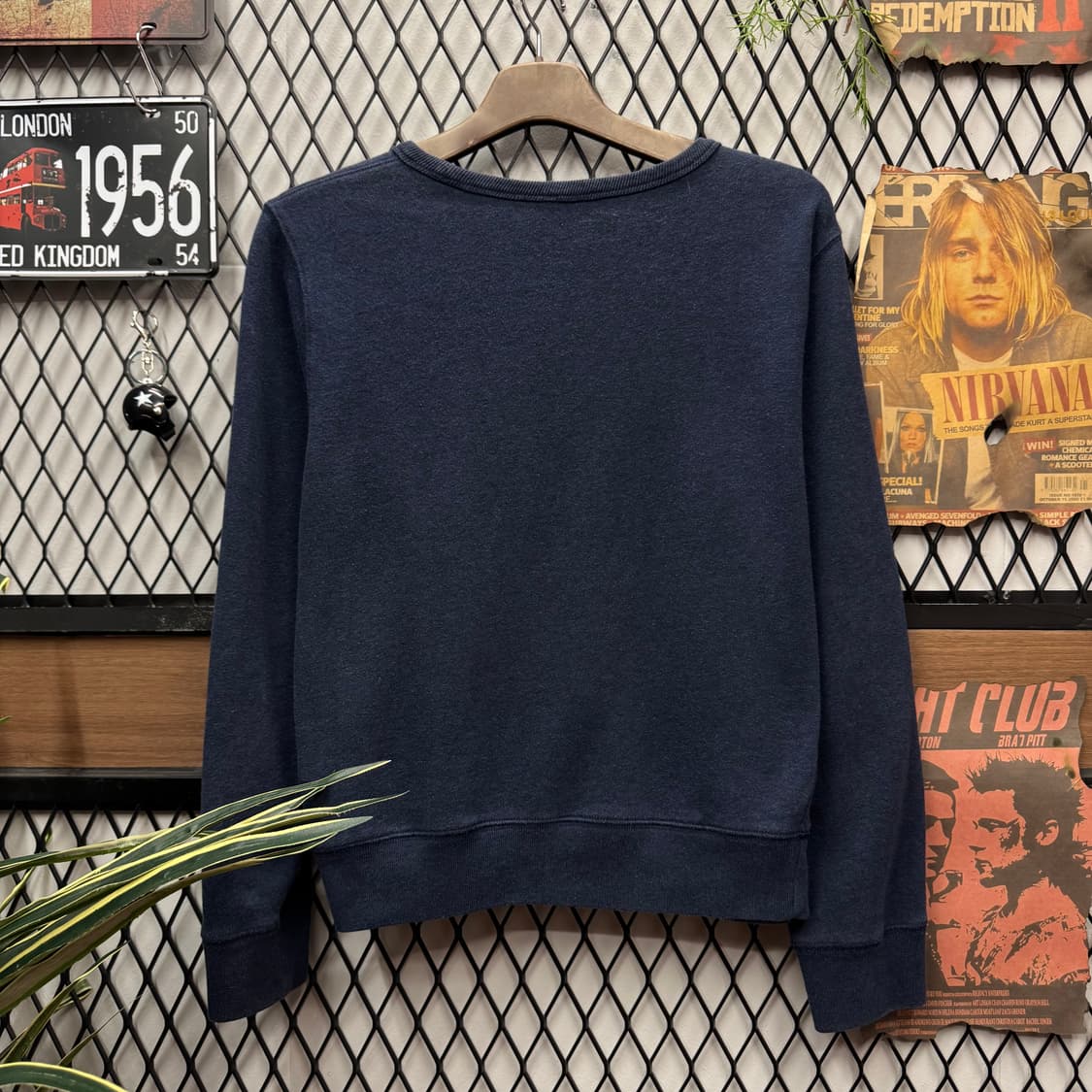 폴로 랄프로렌 크롭 스웻셔츠 화이트 포니 로고 포인트 네이비 상품이미지2