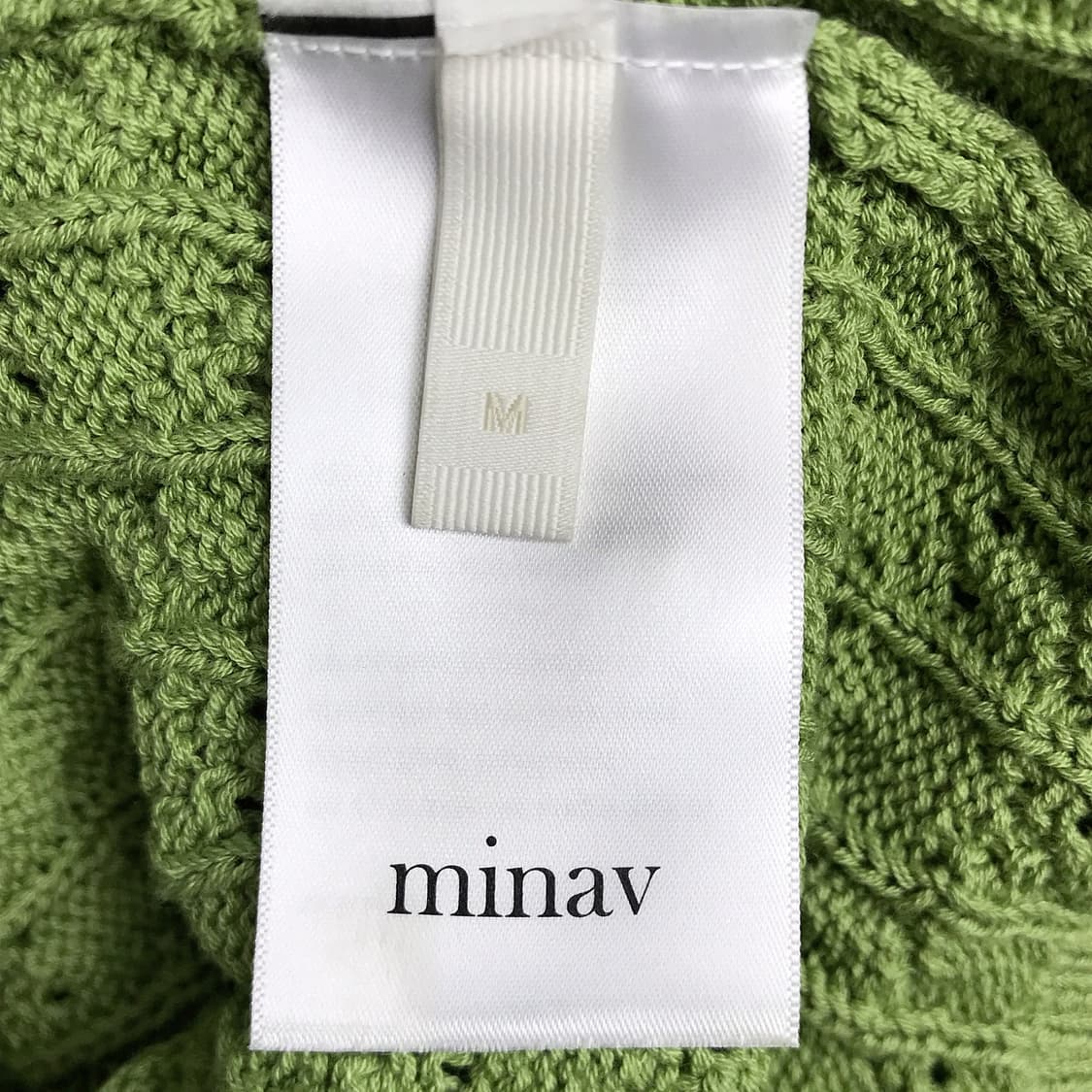 미나브 케이블 펀칭 카라 반팔 니트 새상품 남성M 상품이미지5