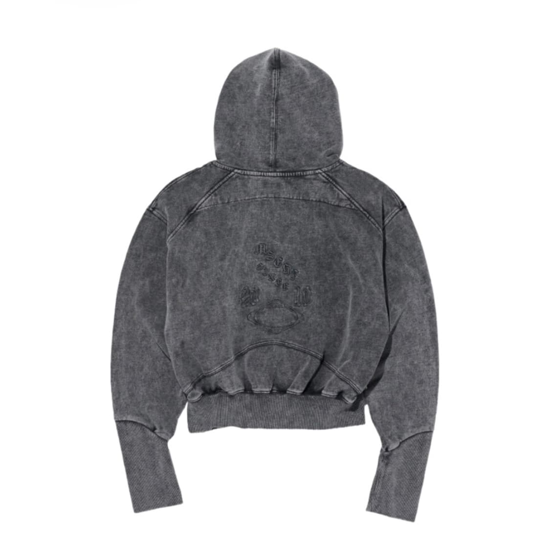 (W) 미스치프 벌룬 후드 워시드 차콜 상품이미지2