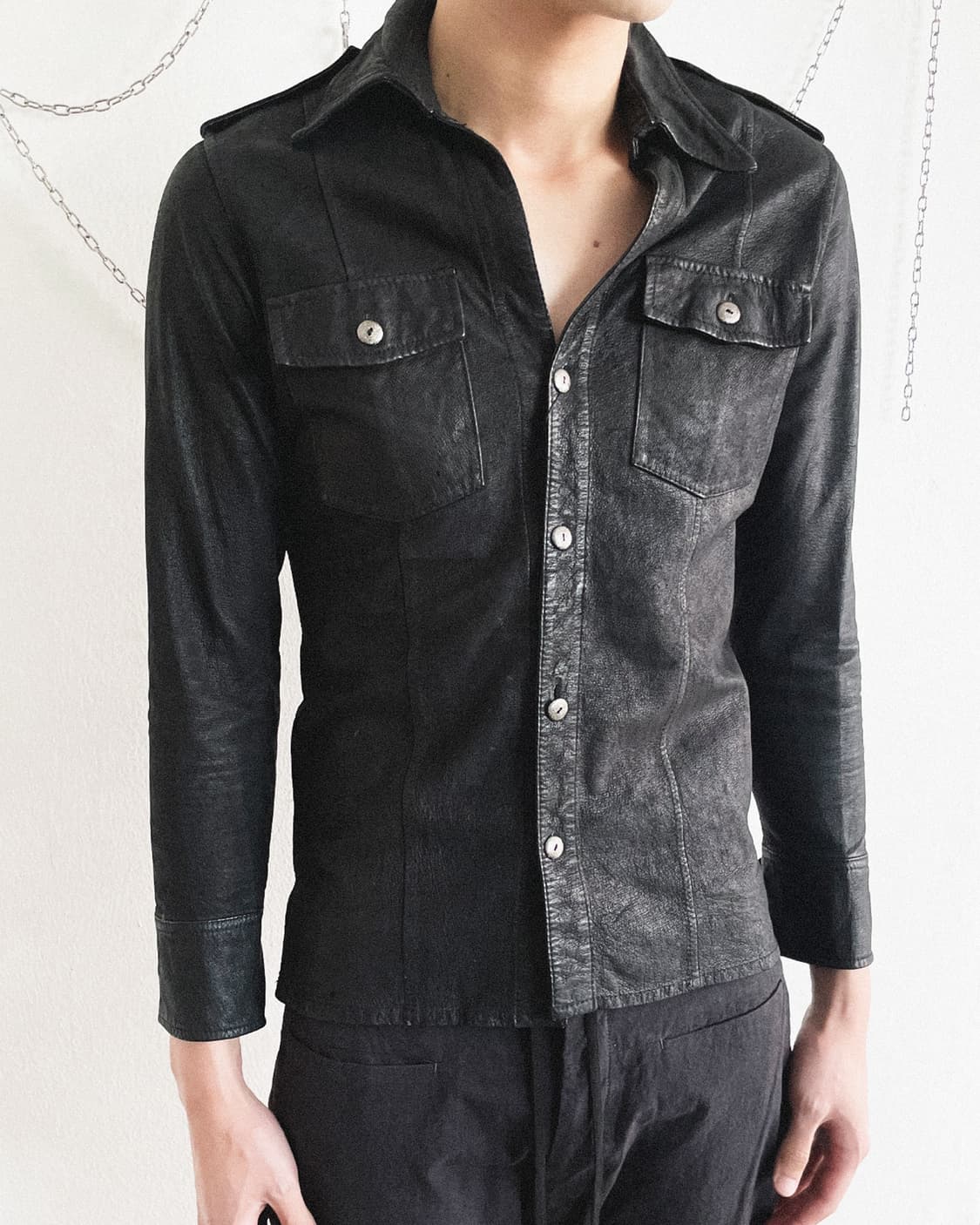 JPN 아티저널 레더 셔츠 상품이미지2