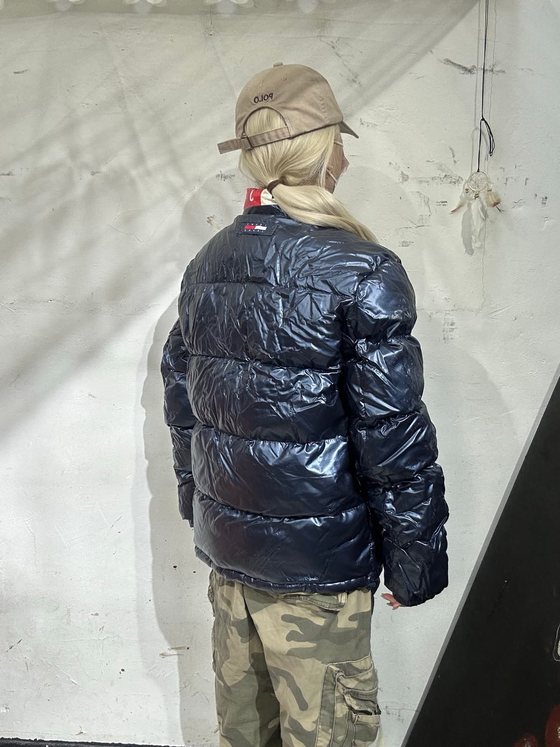 타미 힐피거 네이비 올드스쿨 푸퍼 패딩 M 상품이미지3