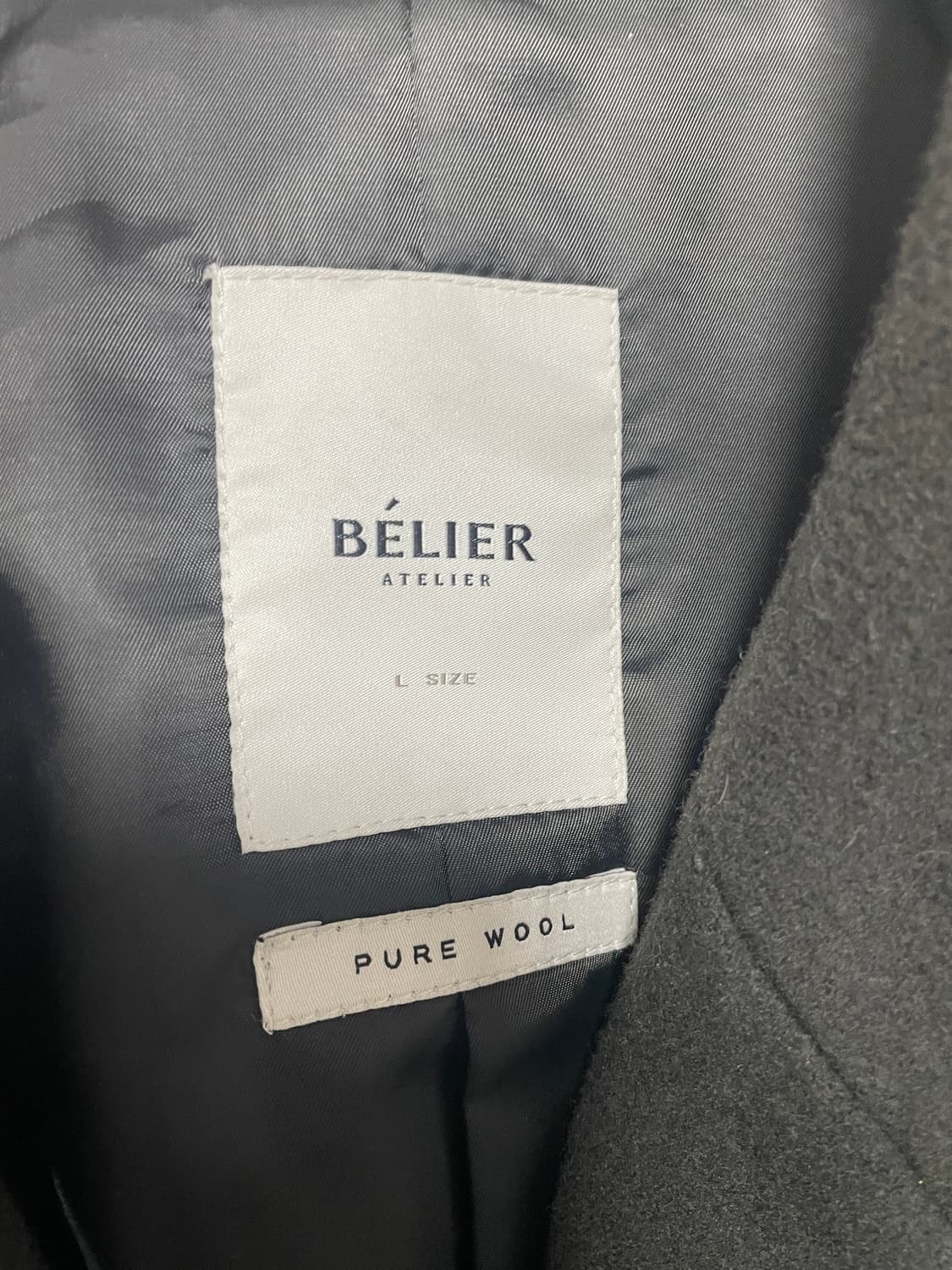 벨리에 100퍼센트 울 그레이 하트코트 특가 급처🔥🔥 상품이미지2