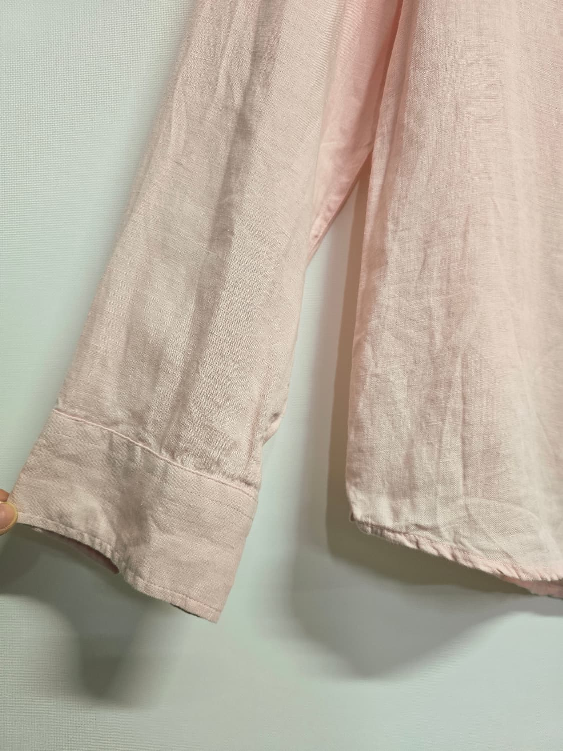 라코스테 핑크 헨리넥 셔츠 남방 상품이미지3