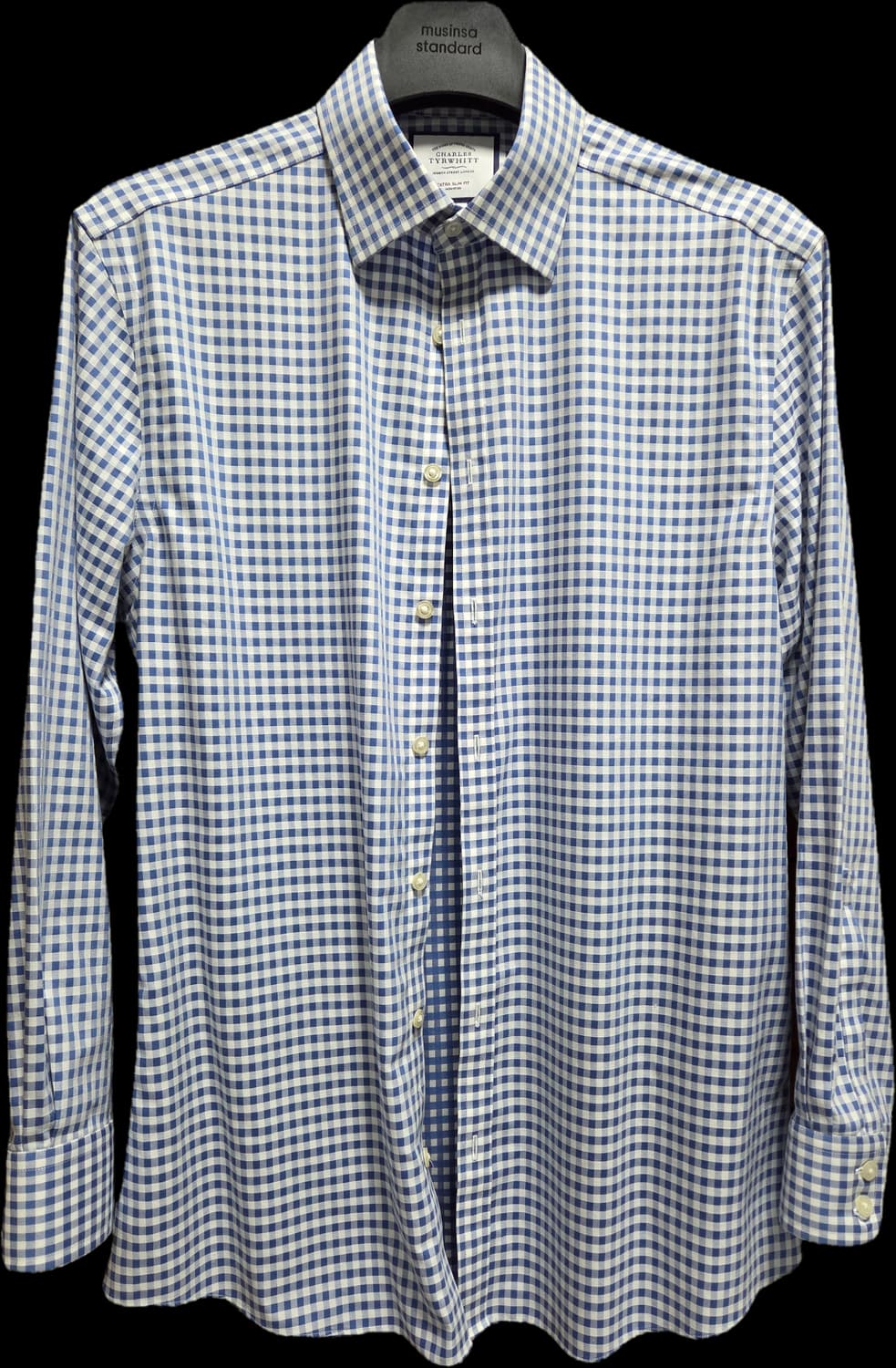 찰스띠릿 블루깅엄셔츠 105 상품이미지1