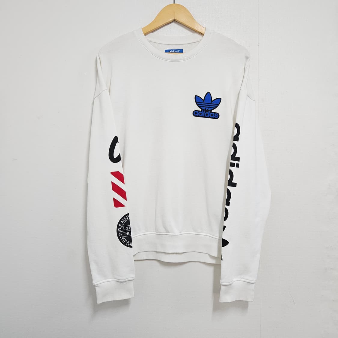 105 아디다스 파이어버드 트레포일 멀티컬러 화이트 맨투맨 상품이미지3