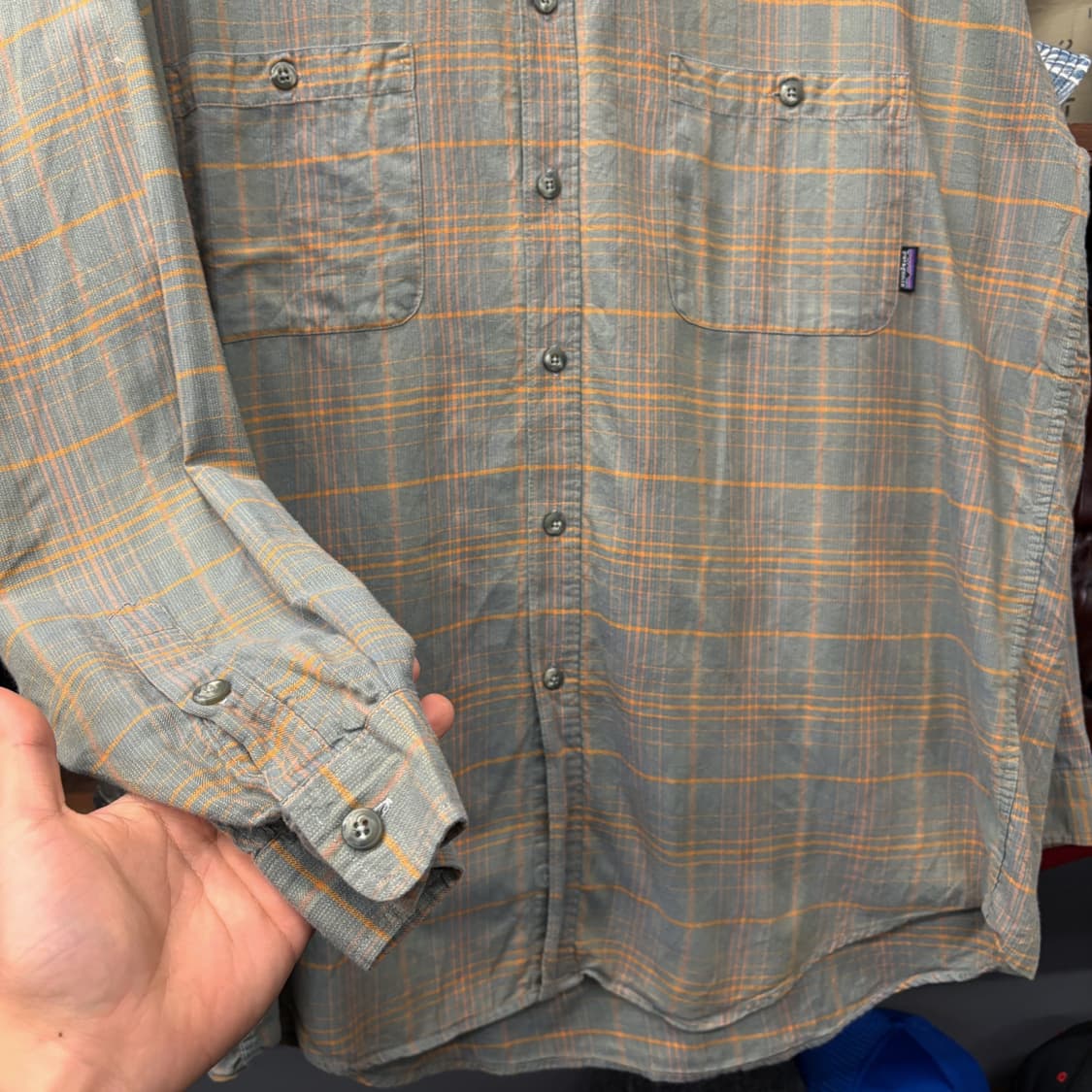 00s 파타고니아 오가닉코튼 멀티플래드 체크 워크셔츠 N196 상품이미지4