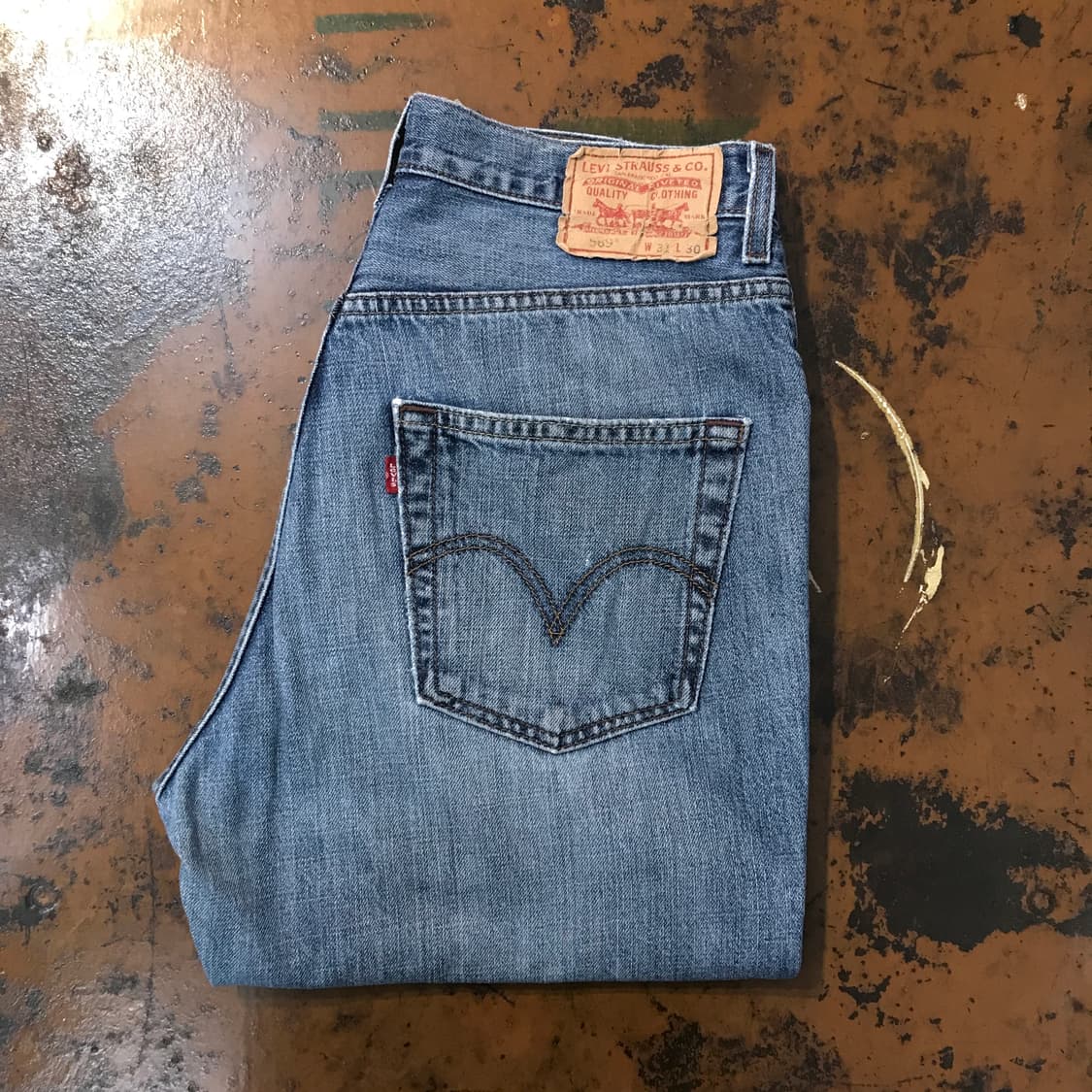 리바이스 569 다크 연청 워시드 데님 팬츠 허리 31 사이즈  상품이미지1