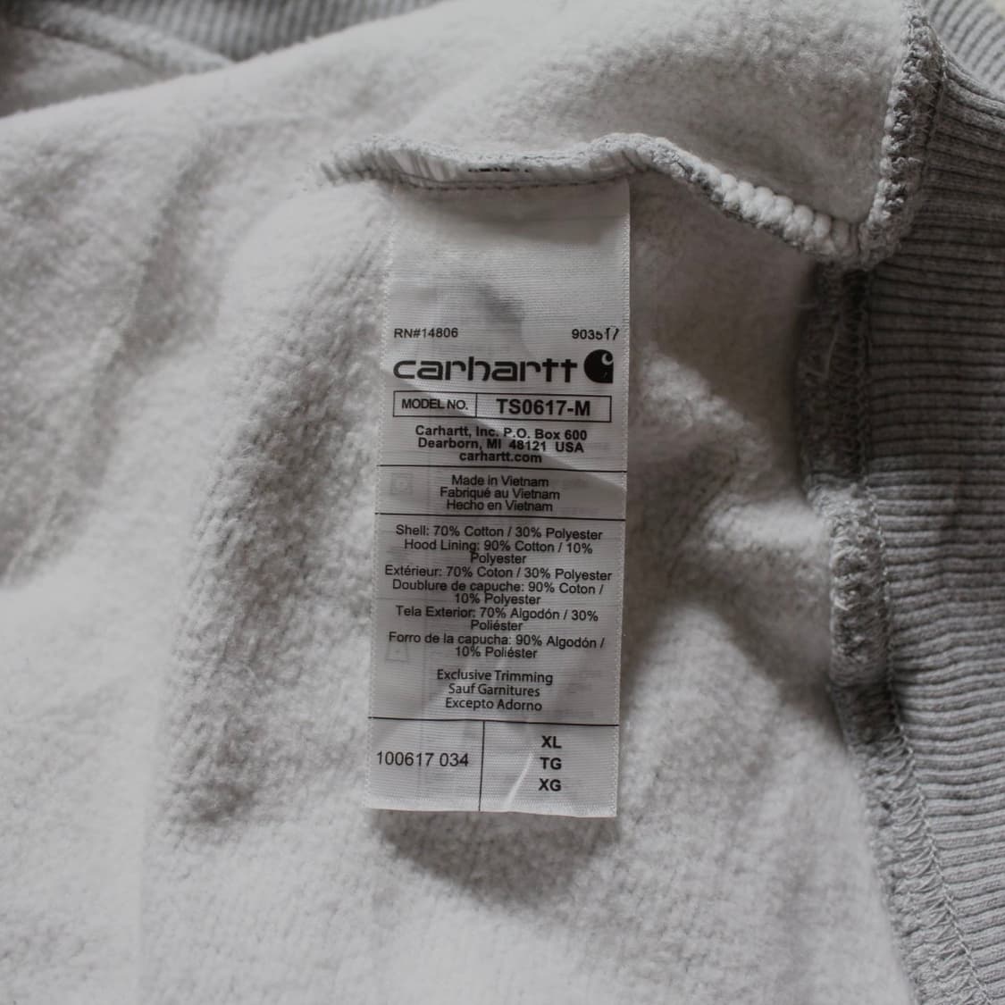 Carhartt 칼하트 그레이 팩스턴 쿼터집 후드  상품이미지6