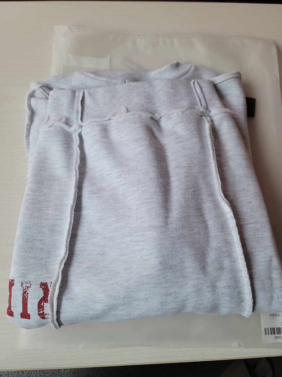 [M]DNSR 디앤써 리워크 스웻 맨투맨 그레이 상품이미지7