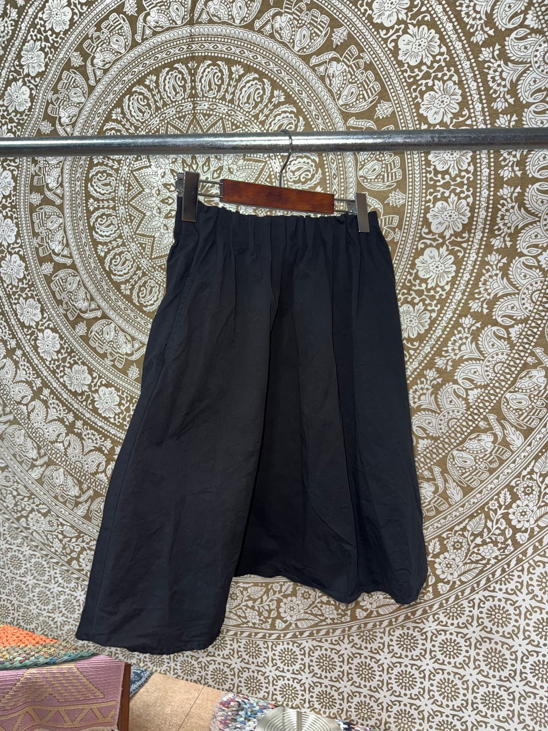 빈티지 여성 밴딩 코튼 미디스커트  상품이미지3